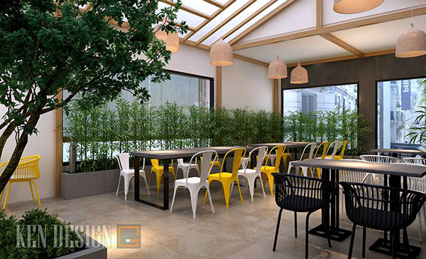 thi công quán cafe sân vườn giá rẻ